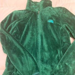 The North Face zip up fleece -Emerald green -women’s size large